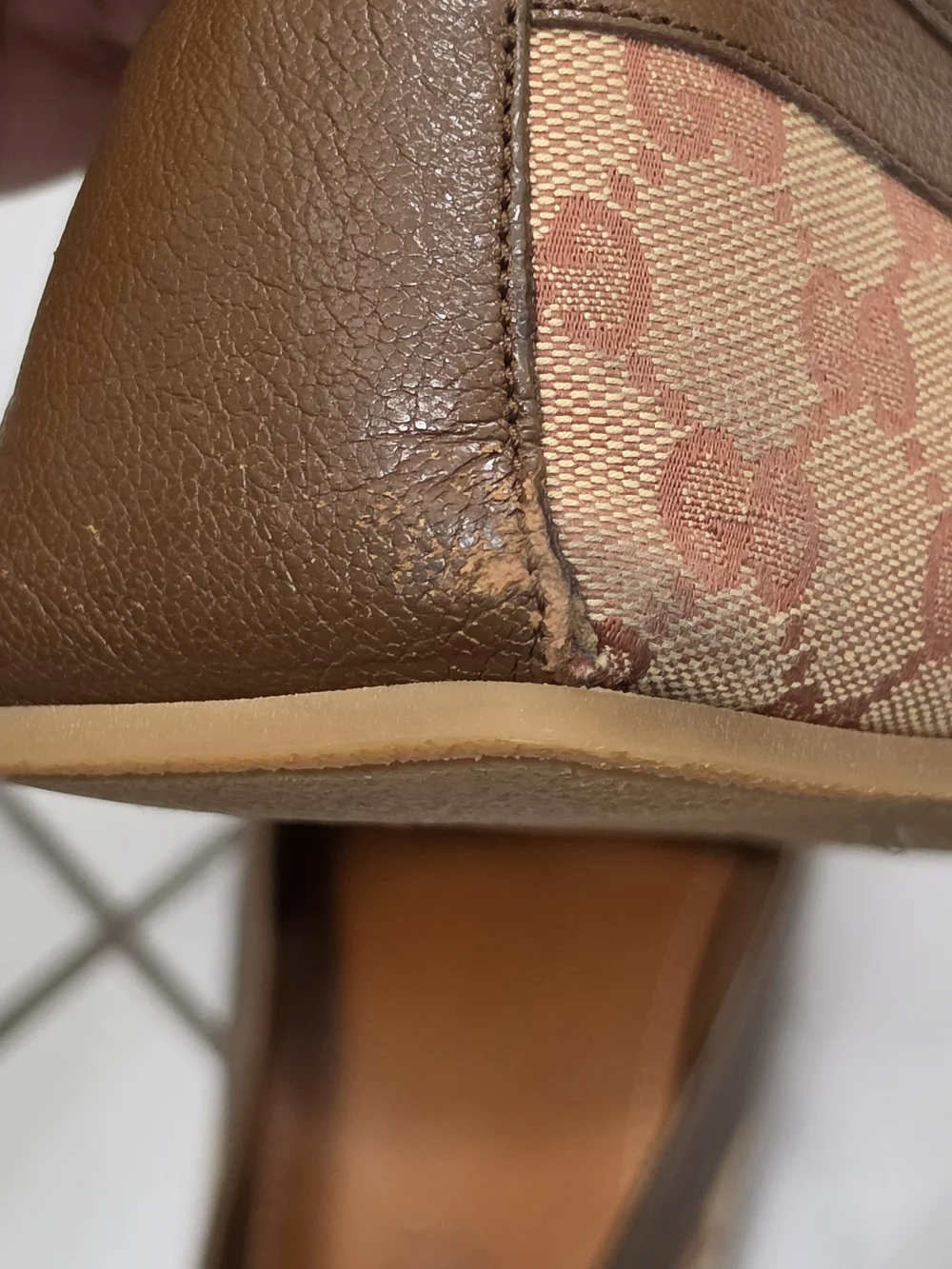 Gucci GG Canvas Leather Horsebit Loafers, 11